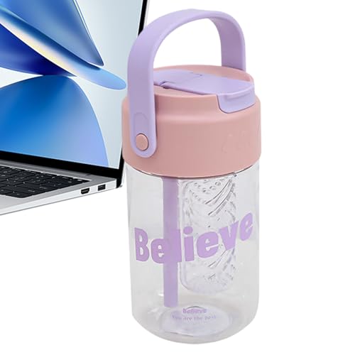 Bottiglia D'acqua Per Bambini - Bottiglia D'acqua Di Grande Capacità Da 600 Ml Con Anello Di Trasporto | BPA BPA Non Tossico - Bottiglie Ď'acquà Tritanica Leggere E Sostenibili Per Viaggi, Casa, Scuol