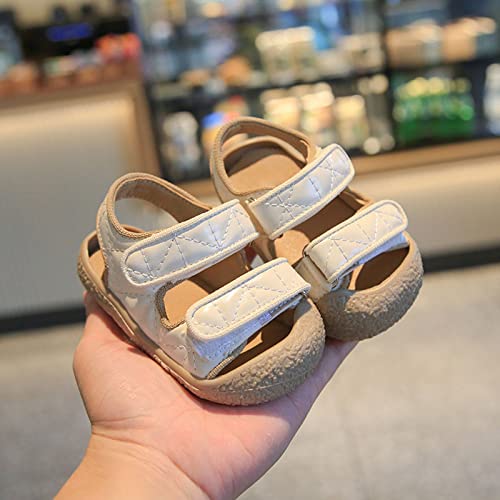 Summer New Soft Bottom Breathable Non Slip Solid Color Children's Fashion Casual Beach Sandals Girl Shoes Size 24
