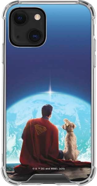 Skinit Clear Phone Case Compatible with iPhone 13 - Officially Licensed DC Comics Superman Last Son of Krypton Design