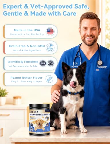 30-in-1 Dog Vitamins and Supplements, Peanut Butter 200ct - Image 5