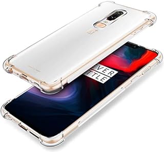 iCoverCase Compatible with OnePlus 6 Case, Crystal Clear Soft TPU Shock Absorption Bumper Slim Thin Cover Case -Clear