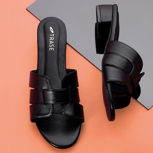 Image of TRASE Block Heels Sandals For Women, Sassy Stylish & Comfortable Footwear