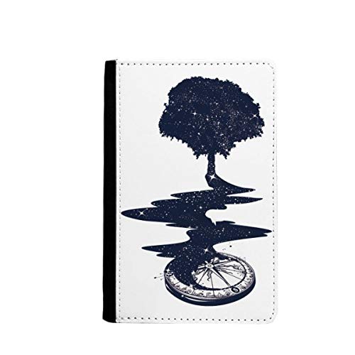 Étui portefeuille passeport arbre Boussole Stream voyage