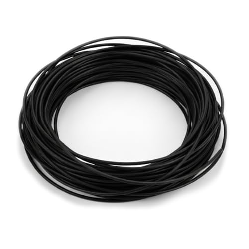 Cordon en cuir de vachette rond 1 mm x 5 m Noir Pour fabrication de bracelets, colliers, bijoux, loisirs créatifs