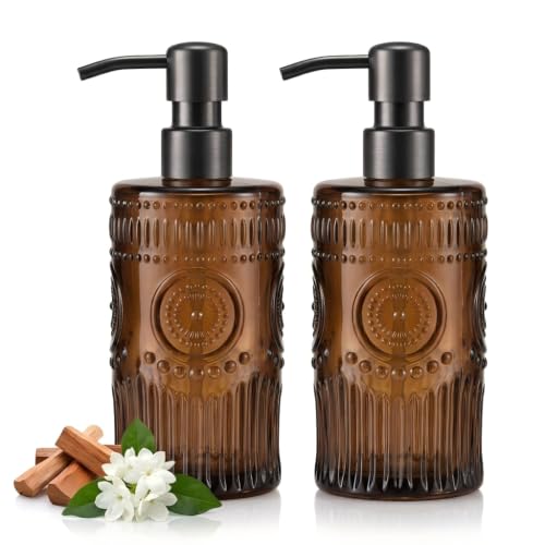 Glass Soap Dispenser with 304 Rust Proof Stainless Steel Pump