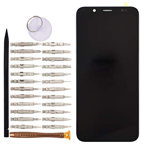 Image of Black 2Q6E1 Display LCD Touch Digitizer Screen with Adhesive Replacement for HTC U12 Life