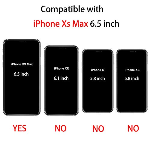 Image of TENOC Phone Case Compatible with iPhone Xs Max, Clear Case Non-Yellowing Protective Bumper Hard Back Cover for 6.5 Inch