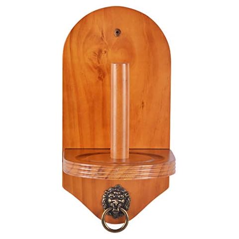 Wall Mounted Wood Cone Chalk Holder for Billiards/Pool Table (Walnut) Cover