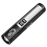 Rechargeable Magnetic Small Flashlights High Lumens - Super Bright Powerful LED Tactical USB C Flashlight, 8 Modes, Dual Button Waterproof Pocket Flash Light for Emergency,Car,Stocking Stuffer for Men