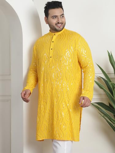 Image of SOJANYA(Since 1958 Cotton Regular Fit Plus Size Ethnic Long Kurta for Navratri & Indian Festivals