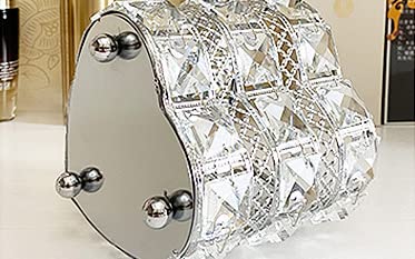 CherryBox Heart Shape Crystal Makeup Brushes Holder, Pen/Pencil Holder, Jewelry Storage (SILVER) 1