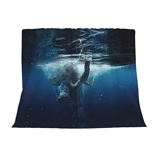 Couverture flanelle canapé lit voyage douce motif éléphant