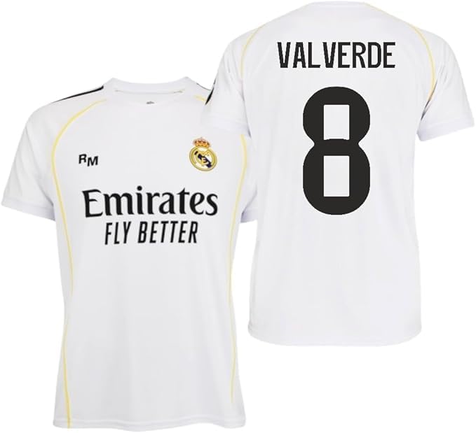 Design sportivo per veri fan Questa maglietta combina comfort, stile e passione per il calcio in un unico capo. Una scelta perfetta per chi vuole indossare lo spirito del Real Madrid e sostenere Valverde con una maglietta colorata, pratica e pronta per ogni occasione.