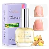 GELLEN Pro Care Ginger Nail Strengthener, Ginger Serum Treatment, 8-IN-1 Air Dry Clear Nail Repair Growth Strengthener Calcium Keratin Nourish for Thin Damaged Nails Growth & Post-Removal Repair