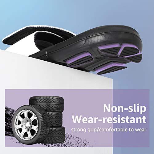 Stq Womens Slide Sandals Athletic Soft Cushion Non Slip Slides Shoes With Memory Foam For Pool Black White 10 #TOP5