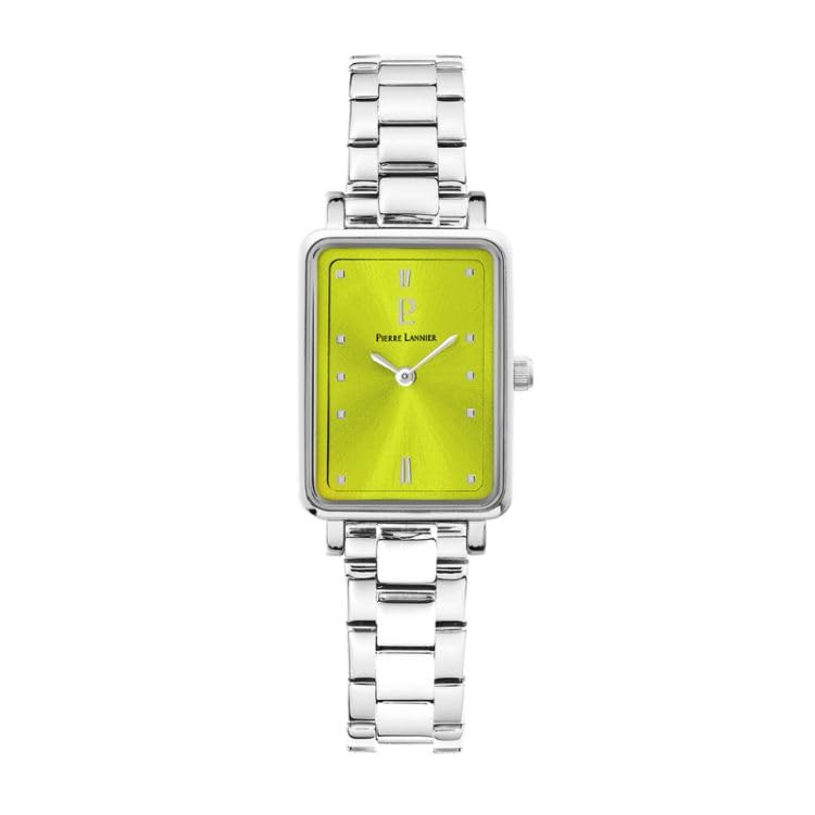 Pierre Lannier Ariane Rectangular Watch - Green Dial, Green, Green