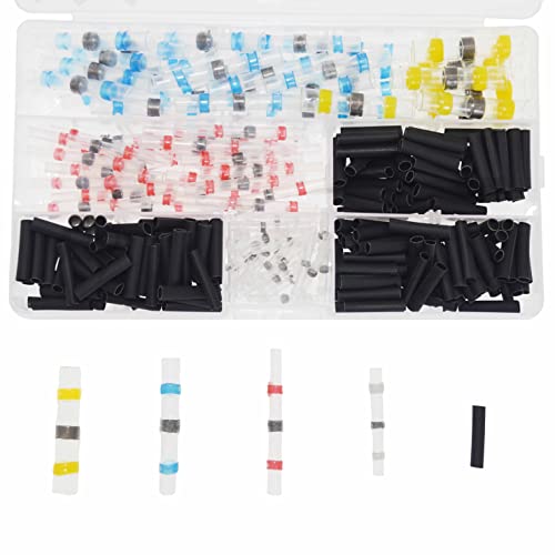 Surriba Conector Termoretractil con Estaño 300pcs, Tubo Termoretractil para Cables, Empalmes Cables Electricos Estancos Impermeables 3:1