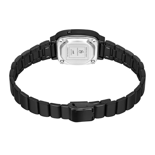 Image of Shocknshop Digital Square Small Dial LED Ladies Stainless Steel Strap Watch for Women and Girls -WCH385