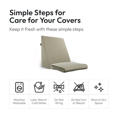 Image of Frido Wedge Plus Cushion Cover | Ultrasoft, Breathable & Cool Pillow Cover | Aesthetic Pillow Cover for Home | Durable & Machine Washable | Sage Green