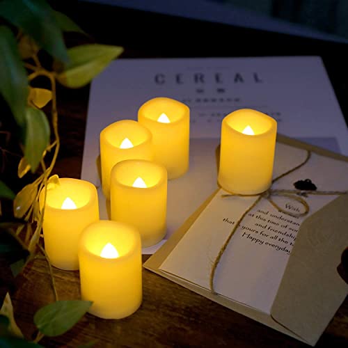 Litake Flameless Candles, Warm White Led Candles, Flickering Flameless Votive Candles, Battery Operated Tea Lights, Electric Fake Candles For Birthday Wedding Party Festival Christmas Decor 24 Packs #TOP6