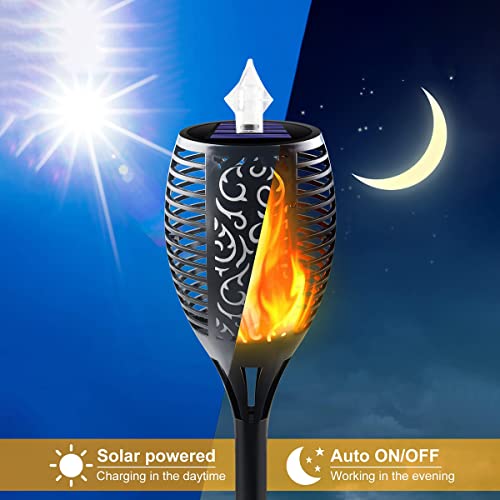 image for DaSvHeng Solar Torches Lights led Landscape Lanterns Torches Outdoor W