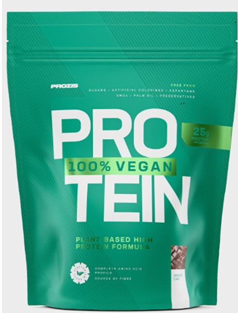 Vegan Protein 700 gr - proteine vegane a base di piselli, riso (700 grammi, cioccolato e nocciole)