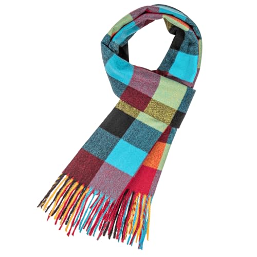 Kotashion Herren Lange Winterschal Tartan Schal Warm und Weiche Schal Herren Damen kariert Winterschal Geschenke für Männer