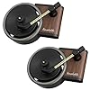 2 Pieces Car Air Freshener Set – Car Air Fresheners Vent Clips, Car Fragrance Diffusers Clips, Record Player Air Freshener Car, for Music Fans Gift (12pcs Aromatherapy Pads)
