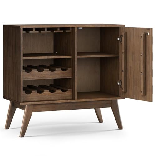 Gabinete de vino de madera de acacia 12 botellas miniatura 6