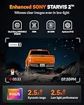 WOLFBOX X3 PRO Dash Cam Front and Rear, Dual STARVIS 2 IMX 675, 1440P 60FPS+1440P ADAS Car Camera, Image Stabilization with 5.8GHz WiFi, Voice Control & Touch Screen, 64GB Card & GPS Included