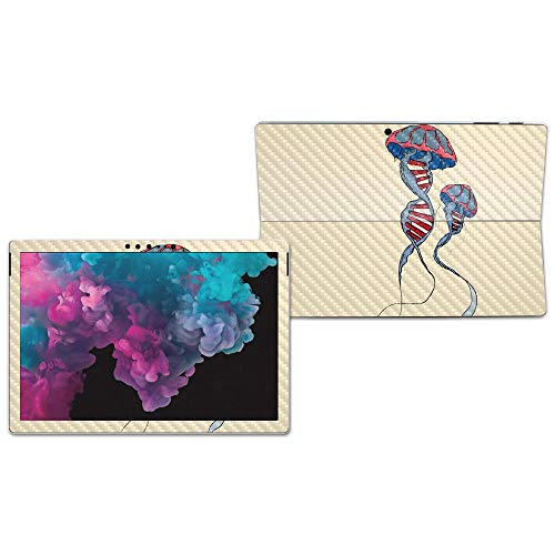 Image of MIGHTY SKINS MightySkins Carbon Fiber Skin for Microsoft Surface Pro 6 - DNA Jellyfish | Protective, Durable Textured Carbon Fiber Finish | Easy to Apply, Remove, and Change Styles | Made in The USA