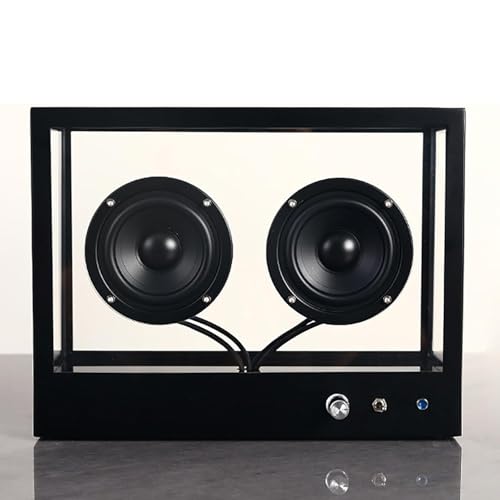 oiakus Altoparlante Bluetooth a Cassetta Trasparente, Supporto Riproduzione Bluetooth/USB/AUX, Design a Camera Acustica Trasparente Completamente Chiusa, per Regali, Ufficio, Soggiorno