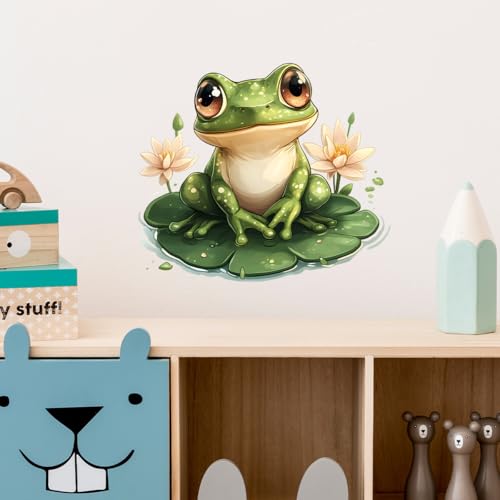 Vinilo decorativo infantil de rana y loto RoyoLam miniatura 3