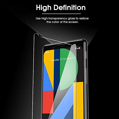 Omoton [4 Pack Screen Protector For Google Pixel 4 (5.7 Inch), Tempered Glass/Alignment Frame/Scratch Resistant/Only Cover Display Area #TOP7