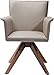 Produktbild Kare Design Drehstuhl Foxy, bequemer, moderner Esszimmerstuhl, Polsterstuhl mit Armlehnen im Retro-Design, Beige-Braun (H/B/T) 88x65x65cm
