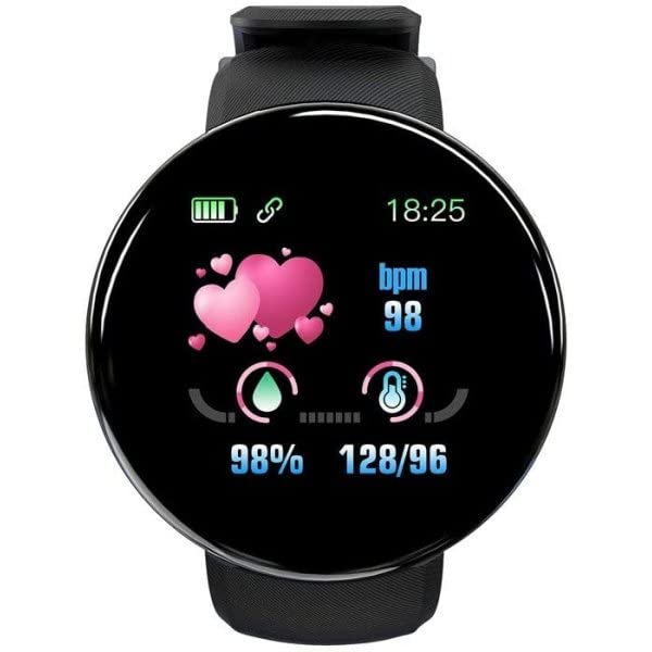 Lapras D18 Smart Watch Touch Screen, Color Screen, Render, Heart Rate Monitor, Blood Pressure Monitor, Compatible with All Smartphones