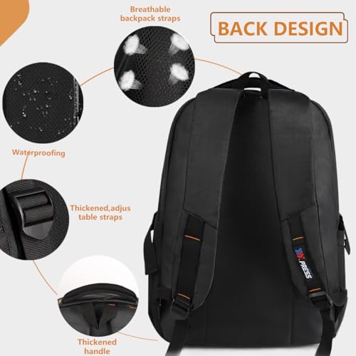 Travel Backpack Carry on Flight Approved for Man Women,Lightweight,Waterproof Backpack,Fits 17 Inch Computer#Black3