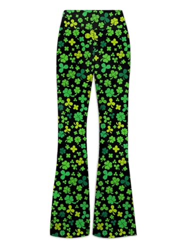 Image of Deerose Girls Halloween Hippie Bell Bottom Pants High Waist Flare Pants 5-14 Years