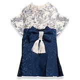 ONEKOSAMA OINUSAMA 犬 着物 袴 ダブルガーゼ トワルドジュイ [ネイビー/8L]