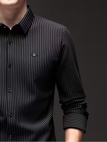 Image of Lymio Men Shirt || Striped Shirt for Man || Full Sleeve|| Premimum Casual Style (Royal)