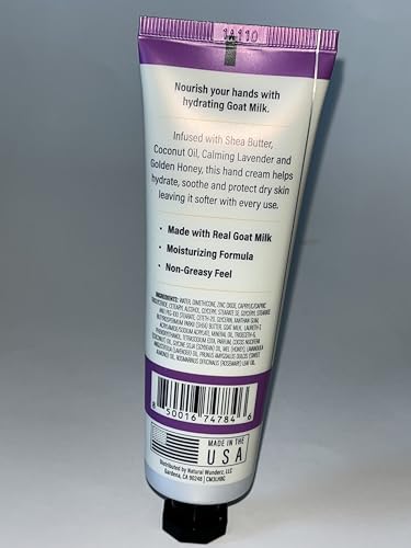 Goat Milk Hand & Body Cream with Lavender, Nourish & Soothe, Non-Greasy, 3 fl. oz. image 5