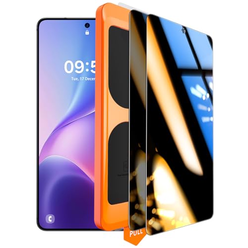 Image of TOCOL for Samsung Galaxy S24 FE Privacy Screen Protector | Easy Installation, 25 Anti Spy, Data Protection, 9H+ Tempered Glass, 8FT Military Grade Shatterproof, Anti-Scratch, 2 Pack