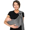 Cuby Ademende draagzak Mesh Stof, Ideaal voor Zomers/Strandhe Verstelbare Ring Sling Baby Carrier. Ergo Vriendelijk…
