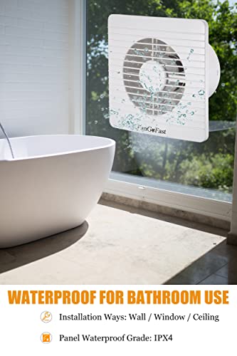 Fangofast 4 Inch Exhaust Fan Ventilation Extractor With Anti-Backflow Ventilation Fan,12W Powerful Kitchen Extractor Fan,Window And Wall Mount Vent Fans, For Kitchen Bathroom Greenhouse Garage #TOP3