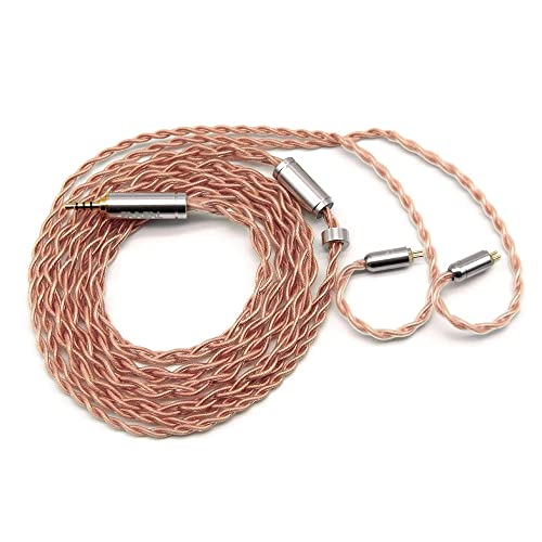 FAAEAL アップグレードされた4コア高純度銅オーディオケーブル 3.5/2.5/4.4mm 金メッキプラグ 2ピン/MMCXコネクター Litz 交換用ワイヤ KZ ZST ZS10 CCA TFZ Shure SE215 TRN FAAEAL用 2pin 2.5mm TRRS Plug