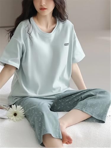 Image of Louis Luxe Womens Korean Night Dress || Full Pyjama Set || Korean Nightsuit || Women Nightwear ||Round Neck Full Sleeve Nightsuit || Loungewear || Everyday Nightdress (ND-17)