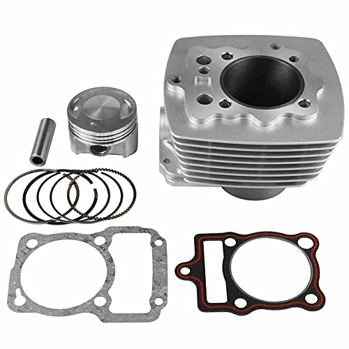 67mm Engine Parts Big Bore Cylinder Piston Gasket Kit Replacement Set for CG250 250cc Air Cooled Vertical Engine Chinese ATV Dirt Bike Engine USA Stock (Silver)