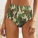CFZZNYESQF Fashion Seamless High Rise Panties for Women, Tummy Control Underwear Soft Stretchy Green Camo Army Camouflage Panties