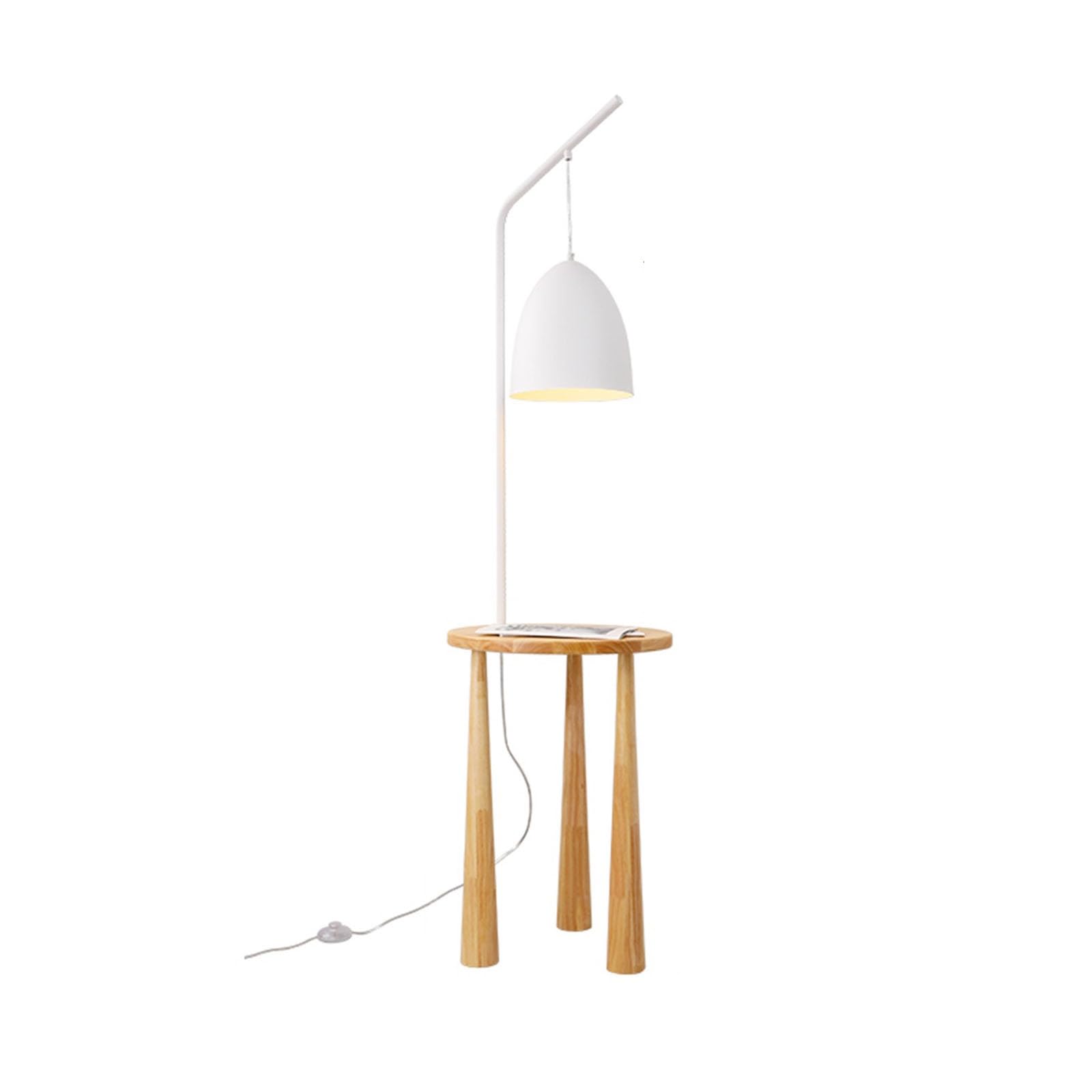 LJHFG63KUYT Standing Lamps Floor Lamp with Table, Side, Lamps for Living Room, Bedroom, Modern with Shelves Decorate