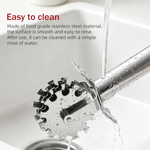 Image of Meat Tenderizer Tool Stainless Steel Rolling Meat Tenderizer Tool for Steak Chicken Pork Beef, Professional Roller Hammer Pounder with Blades for Marinating & Tenderizing
